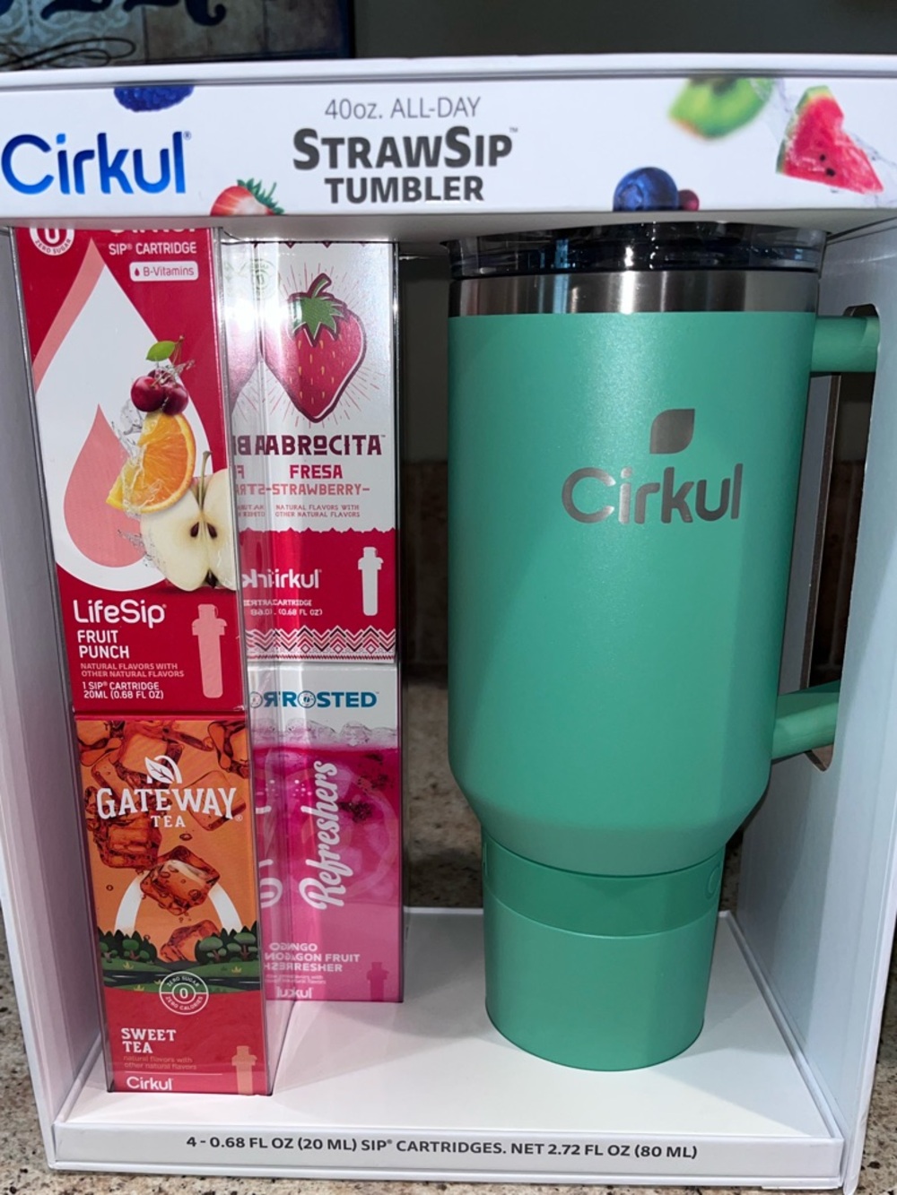 Cirkul StrawSip 40oz Tumbler in Mint Green